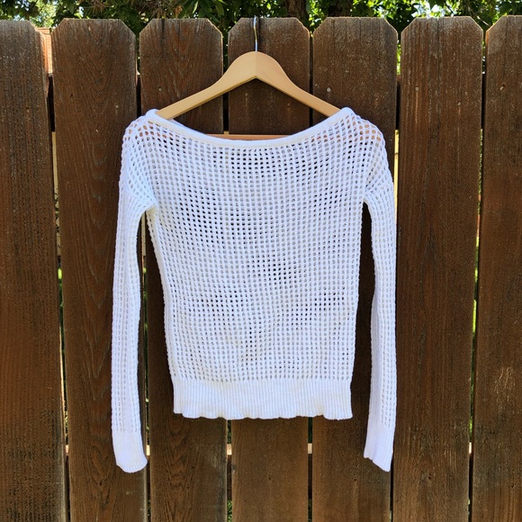 James Perse White Linen Blend Sweater - Picture 2 of 14